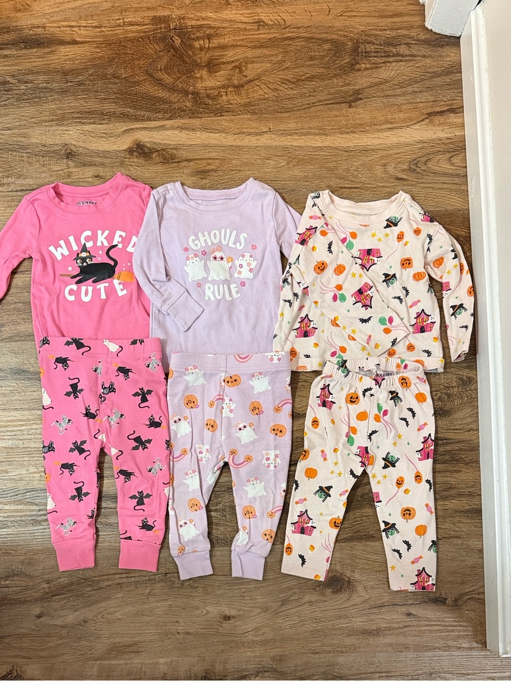 Old Navy Toddler Girls Halloween PJ’s and Matching Set, Pink, Purple, 12-18M
